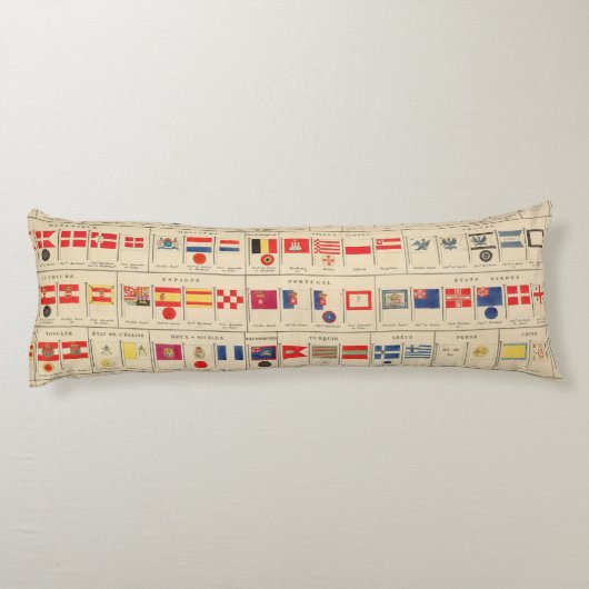 Coussins Longs Drapeaux, insignes (Dos)