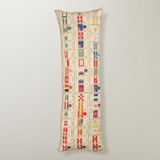 Coussins Longs Drapeaux, insignes (Dos (Vertical))