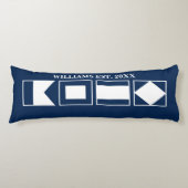 Coussins Longs Drapeaux marins décor de lit bleu marine (Devant)