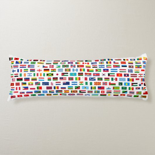 Coussins Longs Drapeaux mondiaux (Devant)