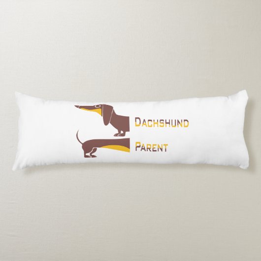 Coussins Longs Drôle mignon dachshund pour parent chien long (Devant)