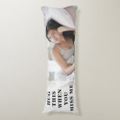 Coussins Longs Drôle photo longue distance relation cadeau (Devant (Vertical))