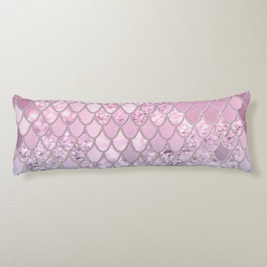 Coussins Longs Échelles de Parties scintillant de sirènes #2 (Dos)