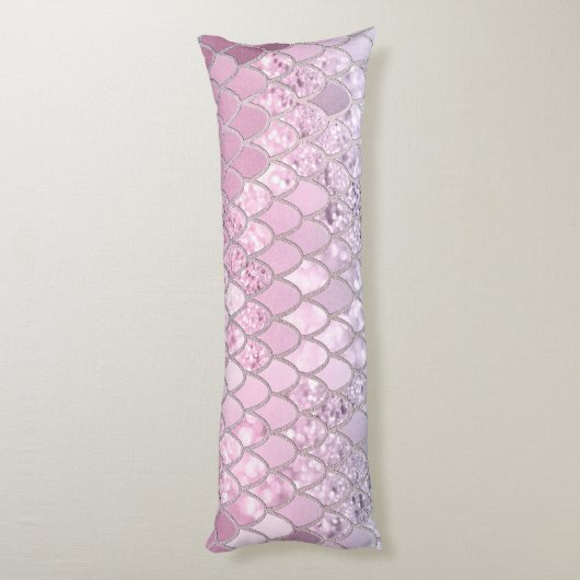 Coussins Longs Échelles de Parties scintillant de sirènes #2 (Dos (Vertical))