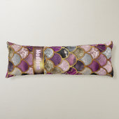 Coussins Longs Échelles mignonnes en or rose violet (Devant)