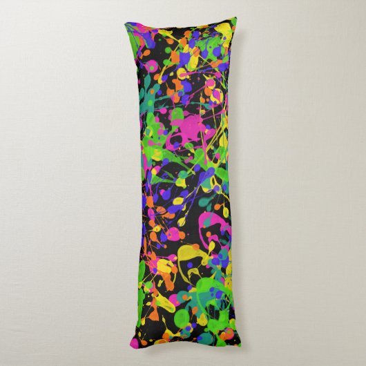 Coussins Longs Éclat de peinture de nuit (Dos (Vertical))