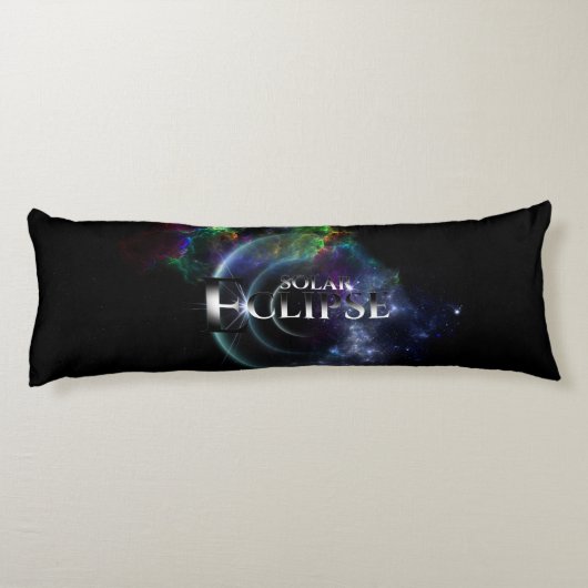Coussins Longs Éclipse solaire Espace Art Fractal (Dos)
