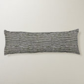 Coussins Longs Écorce Rustique Faux Gris Sec (Dos)