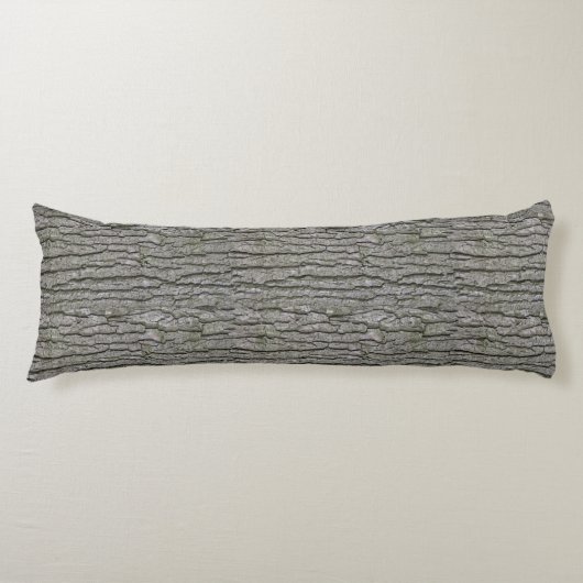 Coussins Longs Écorce Rustique Faux Gris Sec (Devant)
