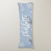 Coussins Longs Écriture de nom botanique du feuillage argenté ble (Devant (Vertical))