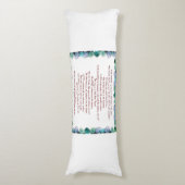 Coussins Longs Écriture, Psaume 11, Verse de la Bible, (Devant (Vertical))