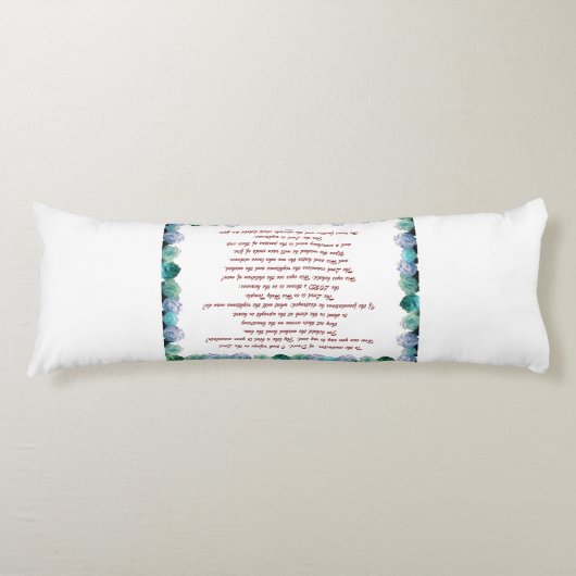 Coussins Longs Écriture, Psaume 11, Verse de la Bible, (Devant)