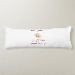 Coussins Longs Écriture, Psaume 33, Rose blanche pleine gentilles