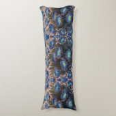 Coussins Longs Élégance chicorée bleu radiant - Floral 3D (Devant (Vertical))