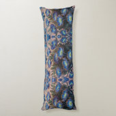 Coussins Longs Élégance chicorée bleu radiant - Floral 3D (Dos (Vertical))