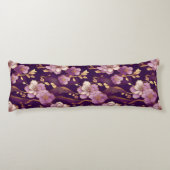 Coussins Longs Élégance Enchantée : Fleur d'Aubergine Violette (Dos)