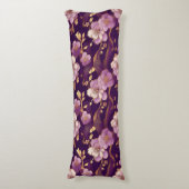 Coussins Longs Élégance Enchantée : Fleur d'Aubergine Violette (Devant (Vertical))