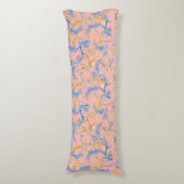 Coussins Longs Élégant Bleu Joli Rose Motif Abstrait (Devant (Vertical))