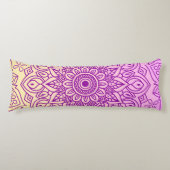 Coussins Longs Élégant Dégradé Purple Peach Motif Mandala (Devant)