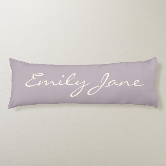 Coussins Longs Élégant Dusty Lilac manuscrit Nom du script person (Devant)