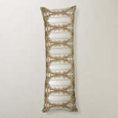 Coussins Longs Elegant Gold Ornate Body Pillow (Dos (Vertical))