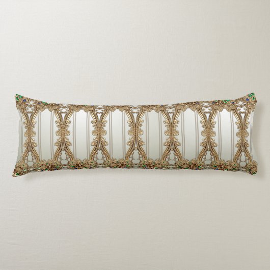 Coussins Longs Elegant Gold Ornate Body Pillow (Devant)