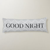 Coussins Longs Elegant grey morrocan quatrefoil trellis (Dos)