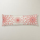 Coussins Longs Élégant Mandala Géométrique Rouge Textile de Lit & (Dos)