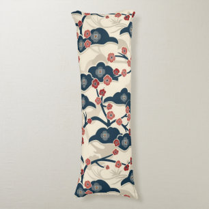 Coussins Longs Élégant Motif sans couture en fleur de cerisier (2