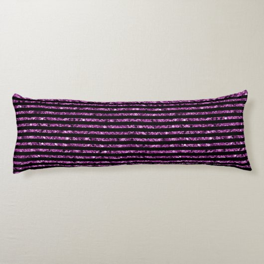 Coussins Longs Élégant noir violet Parties scintillant Glam Spark (Dos)