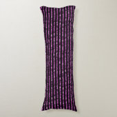 Coussins Longs Élégant noir violet Parties scintillant Glam Spark (Devant (Vertical))