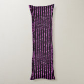 Coussins Longs Élégant noir violet Parties scintillant Glam Spark (Dos (Vertical))