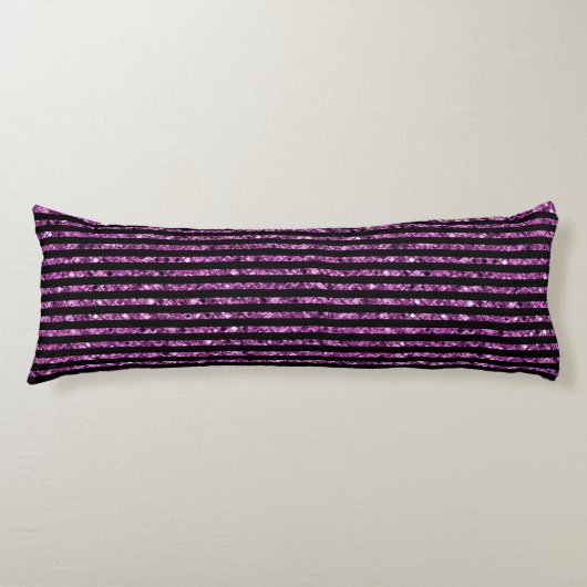 Coussins Longs Élégant noir violet Parties scintillant Glam Spark (Devant)