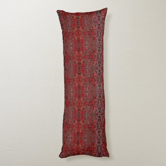 Coussins Longs élégant or raffiné ruby rouge bordeaux (Dos (Vertical))