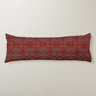 Coussins Longs élégant or raffiné ruby rouge bordeaux