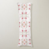 Coussins Longs Elegant Pink White Floral Body Pillow (devant Vertical)