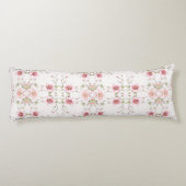 Coussins Longs Elegant Pink White Floral Body Pillow (Dos)