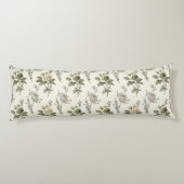 Coussins Longs Élégant Rose et Motif de vin (Dos)