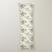 Coussins Longs Élégant Rose et Motif de vin (Dos (Vertical))