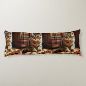 Coussins Longs Elegant Tabby Cat Music Moment – Body Pillow (Dos)