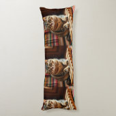 Coussins Longs Elegant Tabby Cat Music Moment – Body Pillow (Dos (Vertical))