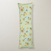 Coussins Longs Élégant tournesol jaune orange bleu (Dos (Vertical))