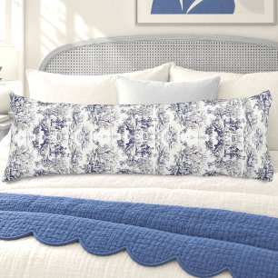 Coussins Longs Elégant vintage noir toile de jouy