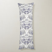 Coussins Longs Elégant vintage noir toile de jouy (Dos (Vertical))