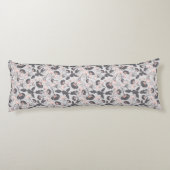 Coussins Longs Élégante Fleurs en gris rose féminin (Dos)