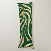 Coussins Longs Elégante Parties scintillant or Zebra Green Poster (Devant (Vertical))