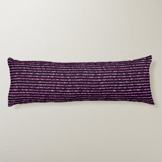 Coussins Longs Élégante Parties scintillant violet noir bande chi (Dos)