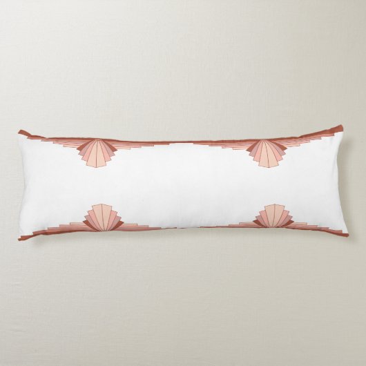Coussins Longs Éléments Art déco en or rose intégral (Dos)