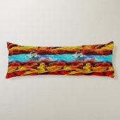 Coussins Longs Eléments Chauds Et Froids Acrylique Verser Abstrai (Devant)