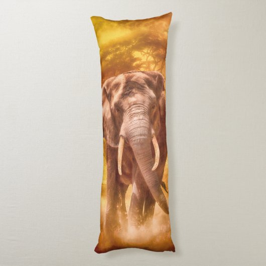 Coussins Longs Eléphant africain "Noblesse (Dos (Vertical))